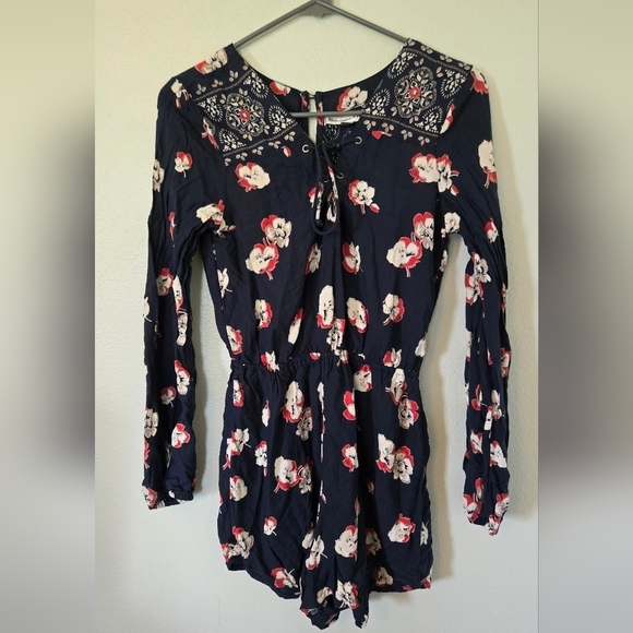 Abercrombie & Fitch Pants - Abercrombie | Navy Long Sleeve Short Jumpsuit Size Small